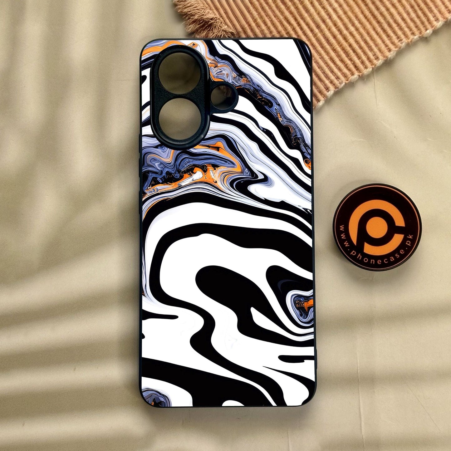 Vivo V60 Lite  - Liquid Marble Design 10 - Premium Metal Printed Soft Bumper Shock Proof Case