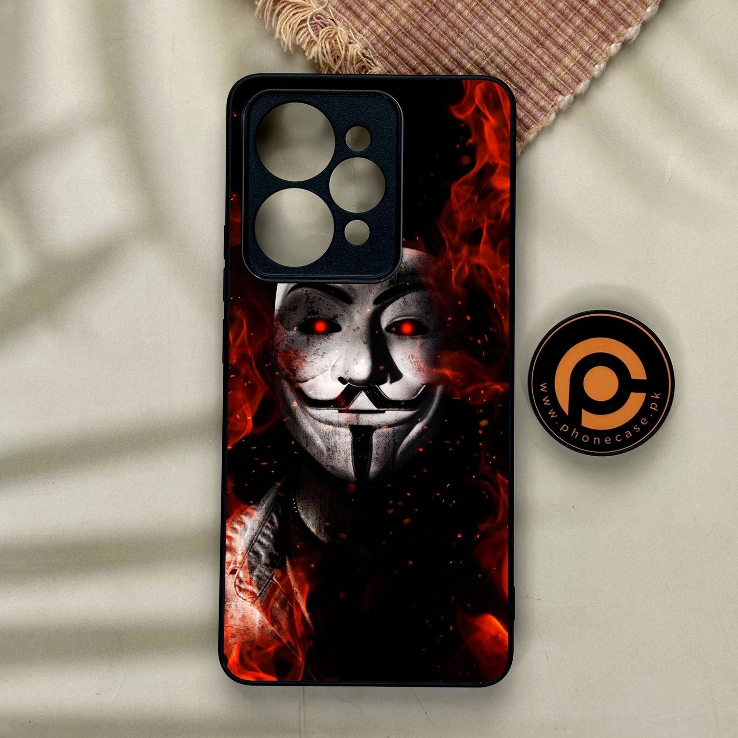 Realme 15 - Anonymous 2.0 Design 7 - Premium Metal Printed Soft Bumper Shock Proof Case