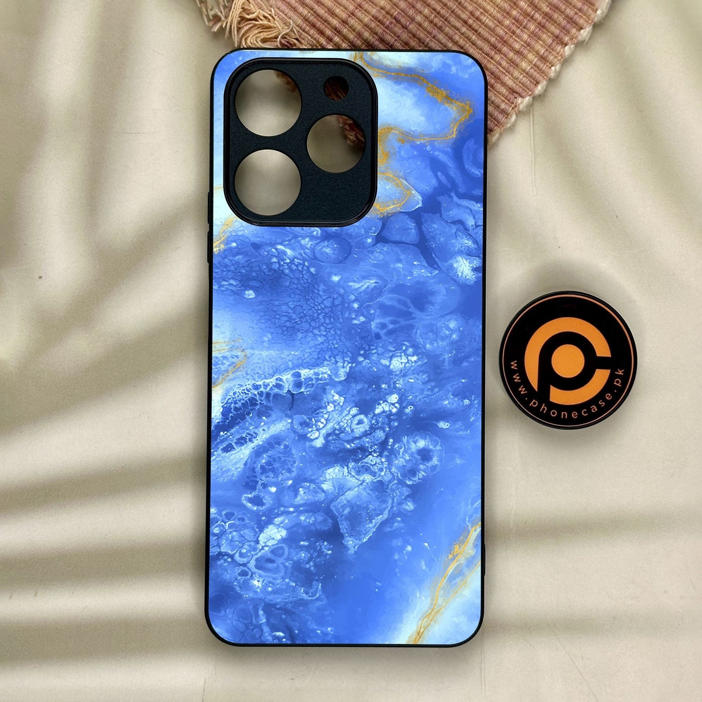 Realme Note 70 - Blue 2.0 Design 2 - Premium Metal Printed Soft Bumper Shock Proof Case