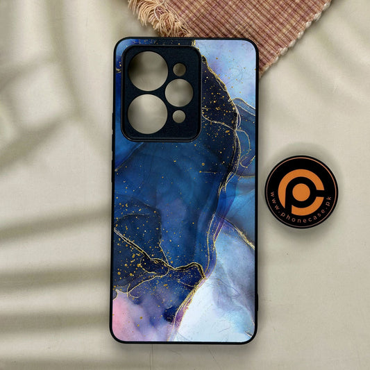 Realme 15 - Blue Marble Design 7 - Premium Metal Printed Soft Bumper Shock Proof Case