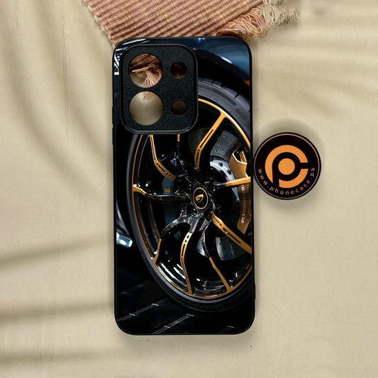 Xiaomi Redmi 15C - Racing Car Red Blade Rim - Premium Metal Printed Soft Bumper Shock Proof Case