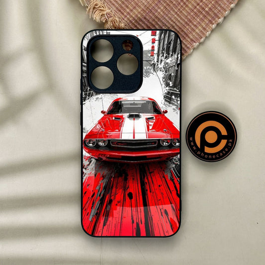 Realme 15T - Red Muscle Car Thrill - Premium Metal Printed Soft Bumper Shock Proof Case