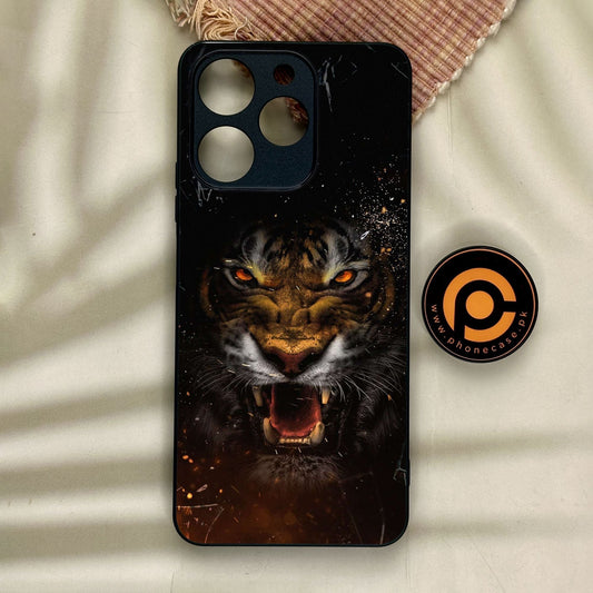 Realme Note 70 - Tiger Design 9 - Premium Metal Printed Soft Bumper Shock Proof Case