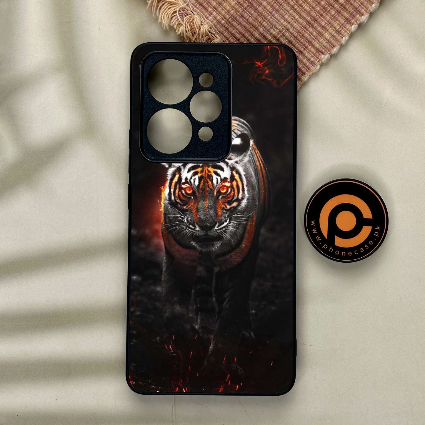 Realme 15 - Tiger Design 6 - Premium Metal Printed Soft Bumper Shock Proof Case