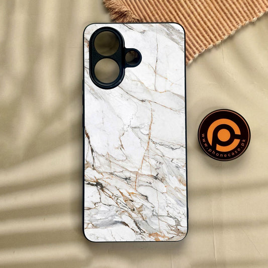 Vivo V60 Lite  - White Design 6 - Premium Metal Printed Soft Bumper Shock Proof Case