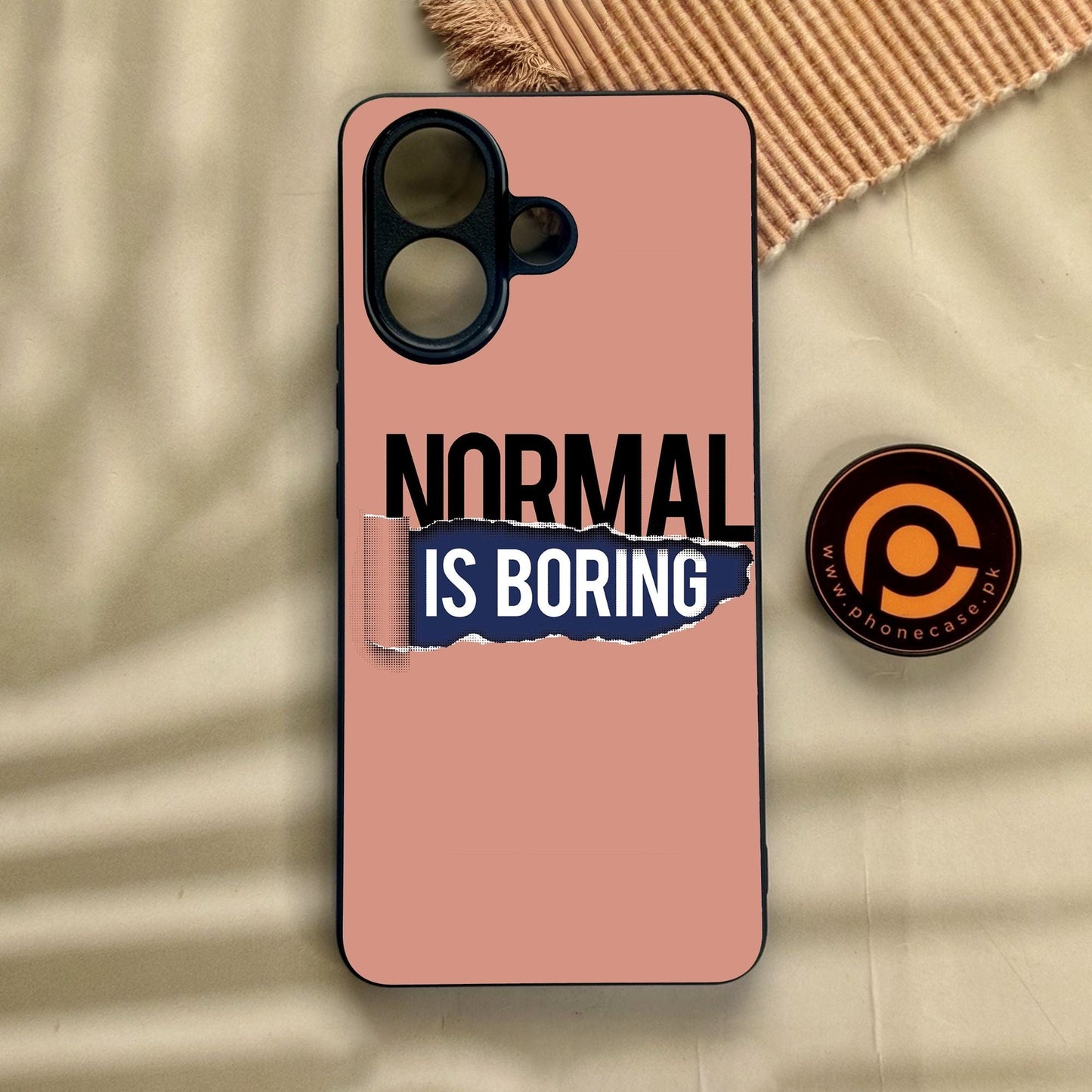 Vivo V60 Lite  - Normal Is Boring Design - Premium Metal Printed Soft Bumper Shock Proof Case