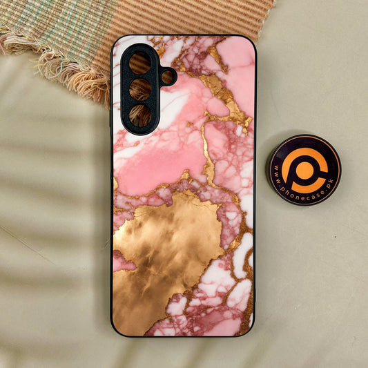 Samsung Galaxy A17 - Pink Marble 2.0 Design 7 - Premium Metal Printed Soft Bumper Shock Proof Case