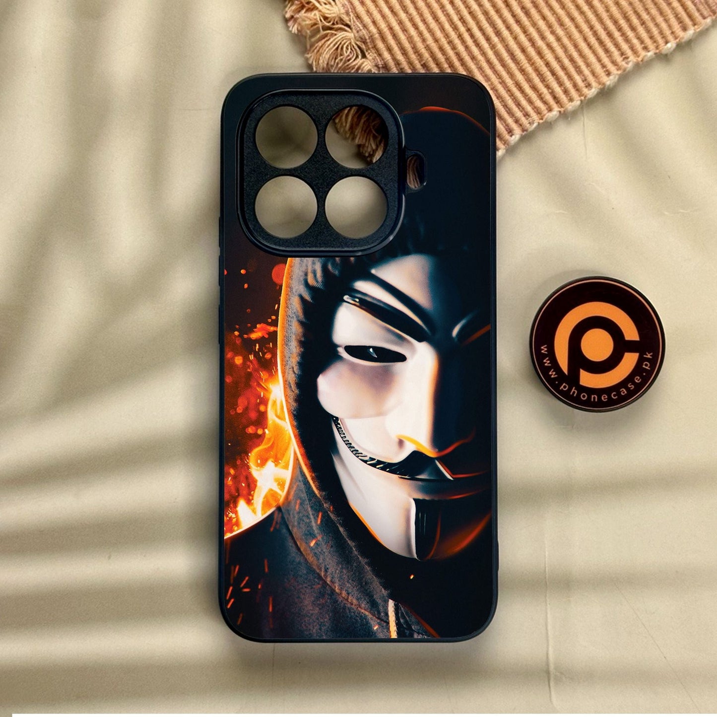 Xiaomi 15T Pro - Anonymous 2.0 Design 6 - Premium Metal Printed Soft Bumper Shock Proof Case