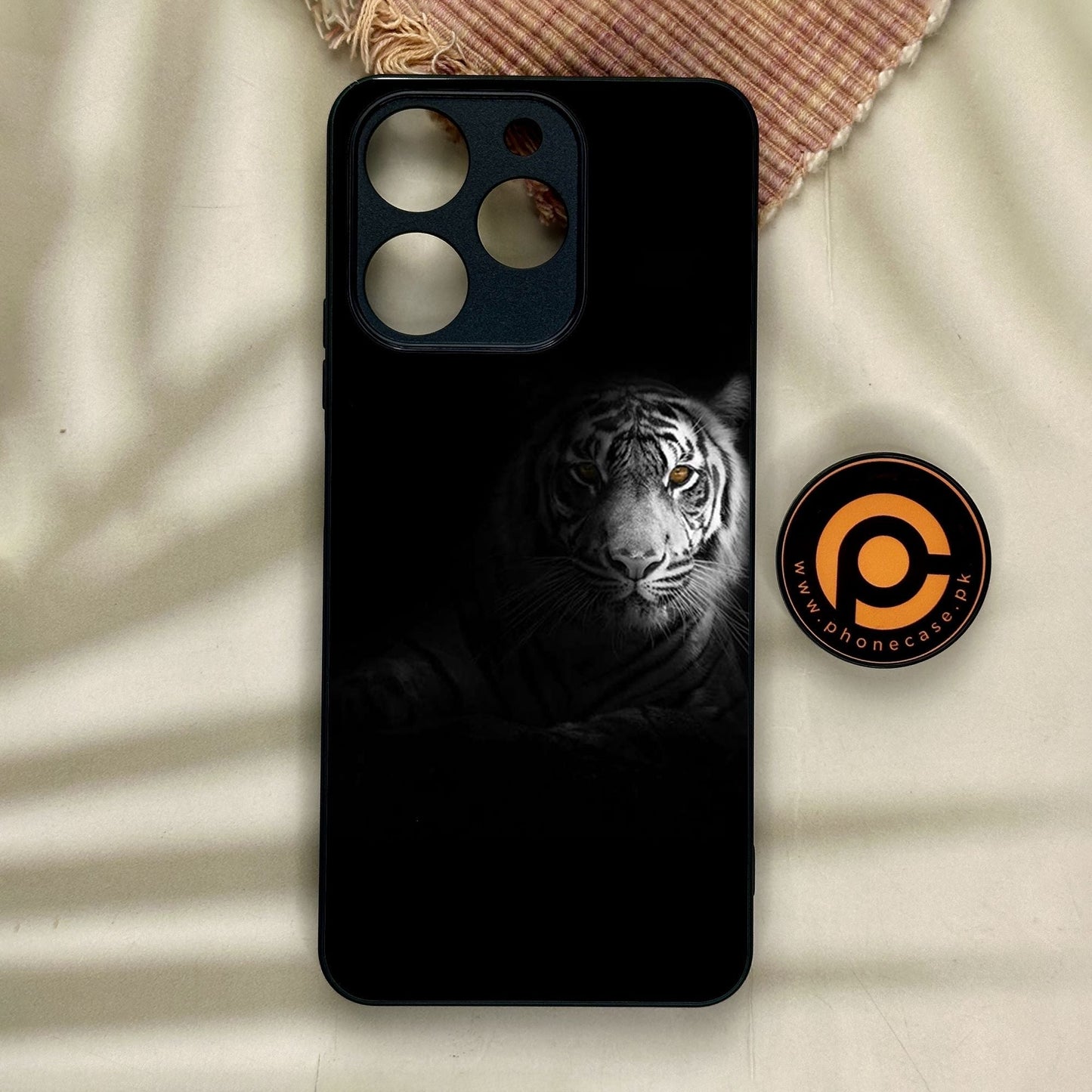 Realme Note 70 - Tiger Design 10 - Premium Metal Printed Soft Bumper Shock Proof Case