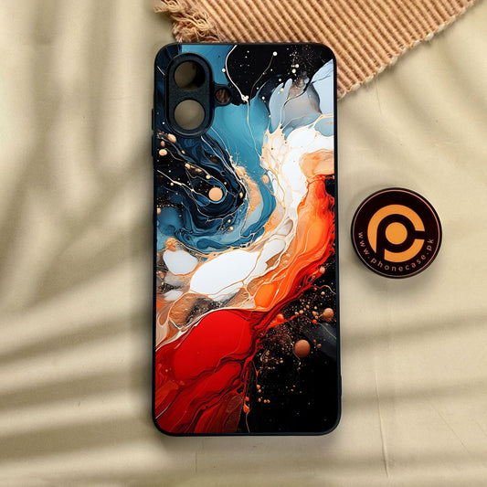 Samsung Galaxy A07 - Liquid Design 9 - Premium Metal Printed Soft Bumper Shock Proof Case