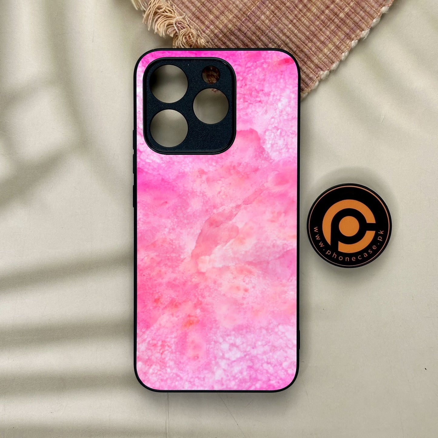 Realme 15T - Pink Marble 2.0 Design 5 - Premium Metal Printed Soft Bumper Shock Proof Case
