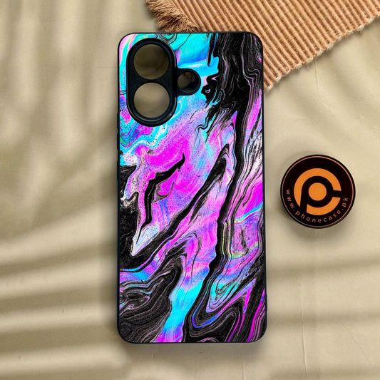 Vivo V60 Lite  - Cosmic Inferno - Premium Metal Printed Soft Bumper Shock Proof Case