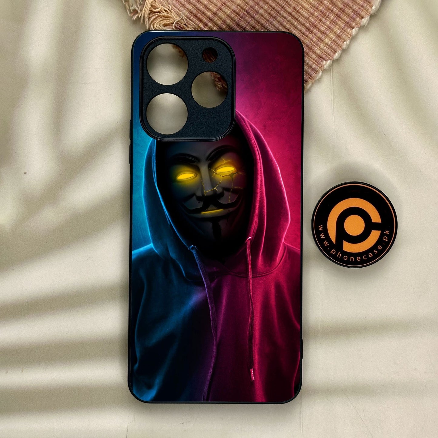 Realme Note 70 - Anonymous 2.0 Design 2 - Premium Metal Printed Soft Bumper Shock Proof Case