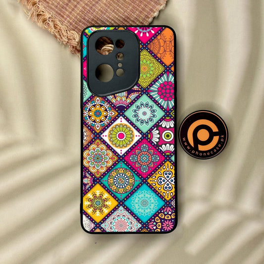 Oppo Find X5 Pro - Mandala Art Design - Premium Metal Printed Soft Bumper Shock Proof Case