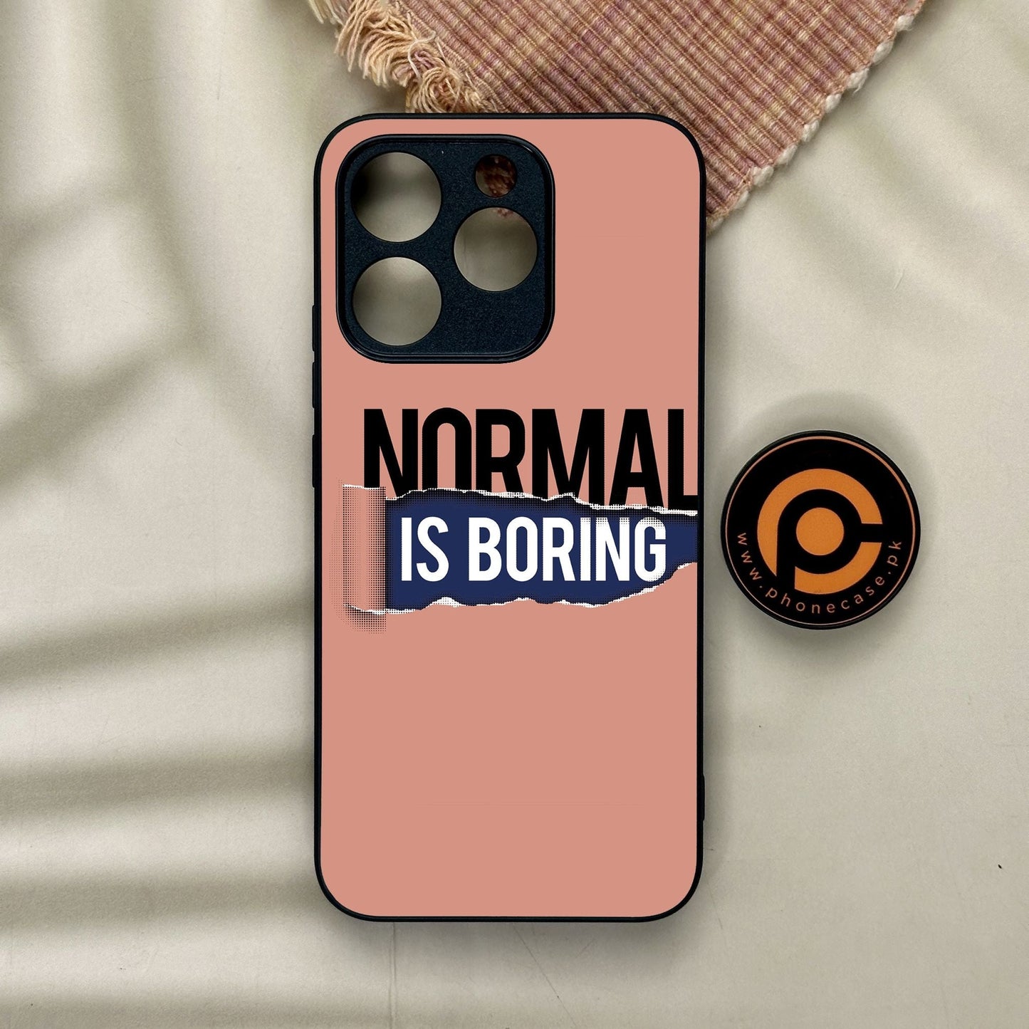 Realme 15T - Normal Is Boring Design - Premium Metal Printed Soft Bumper Shock Proof Case