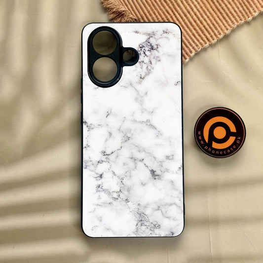 Vivo V60 Lite  - White Design 10 - Premium Metal Printed Soft Bumper Shock Proof Case