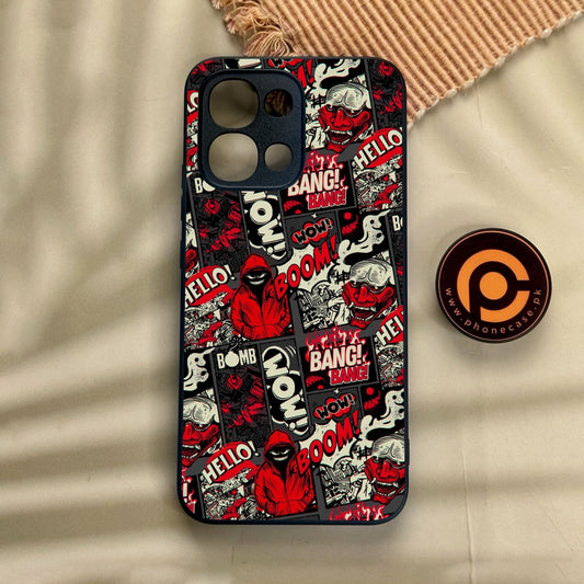 Oppo A6 Pro - Boom Red - Premium Metal Printed Soft Bumper Shock Proof Case
