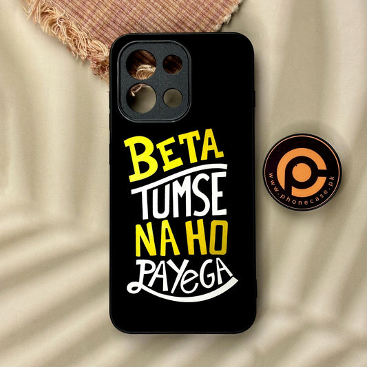 OnePlus 13s - Beta Tum Se Na Ho - Premium Metal Printed Soft Bumper Shock Proof Case