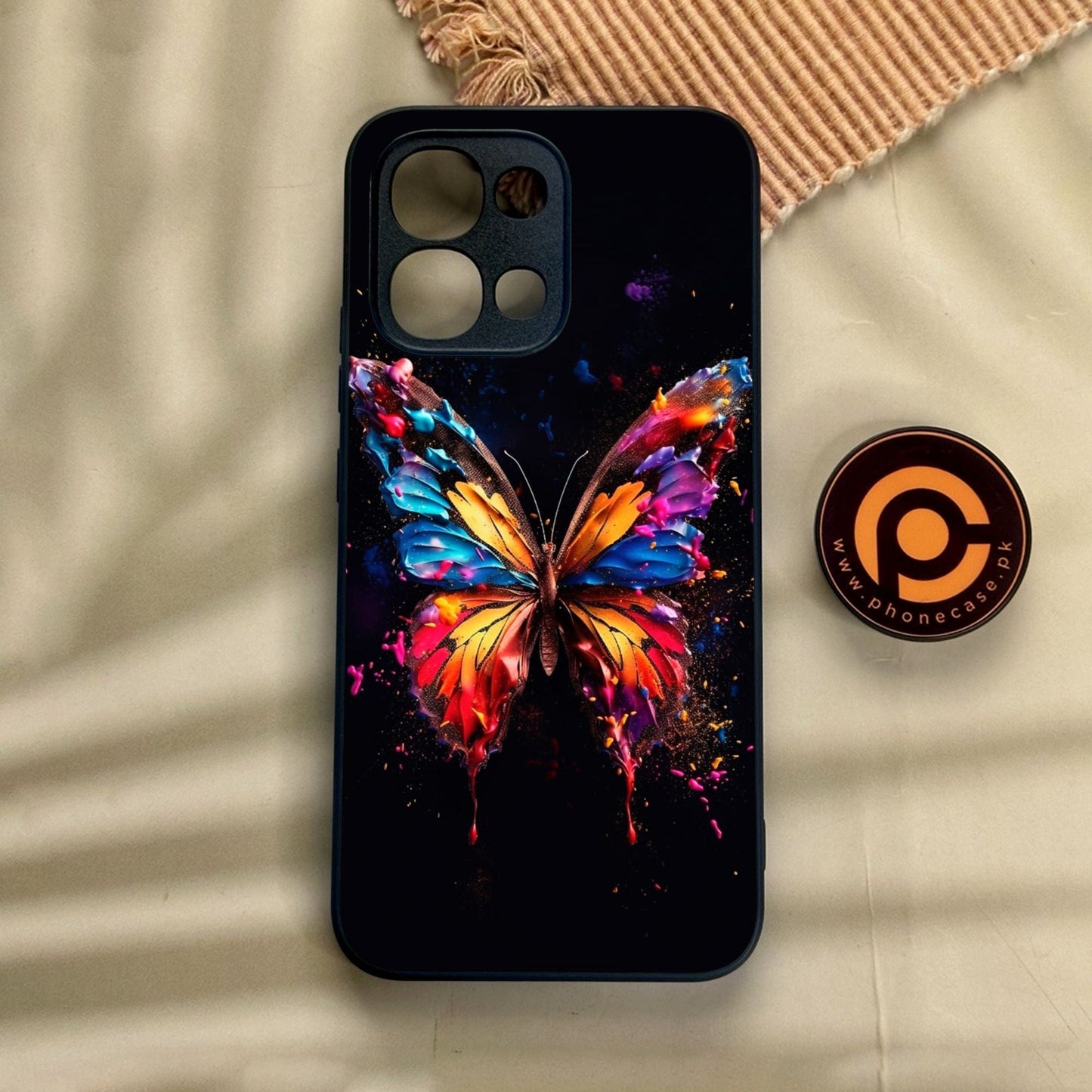 Oppo A6 Pro - Butterflies Design 7 - Premium Metal Printed Soft Bumper Shock Proof Case