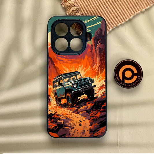 Xiaomi 15T Pro - Jeep Offroad - Premium Metal Printed Soft Bumper Shock Proof Case