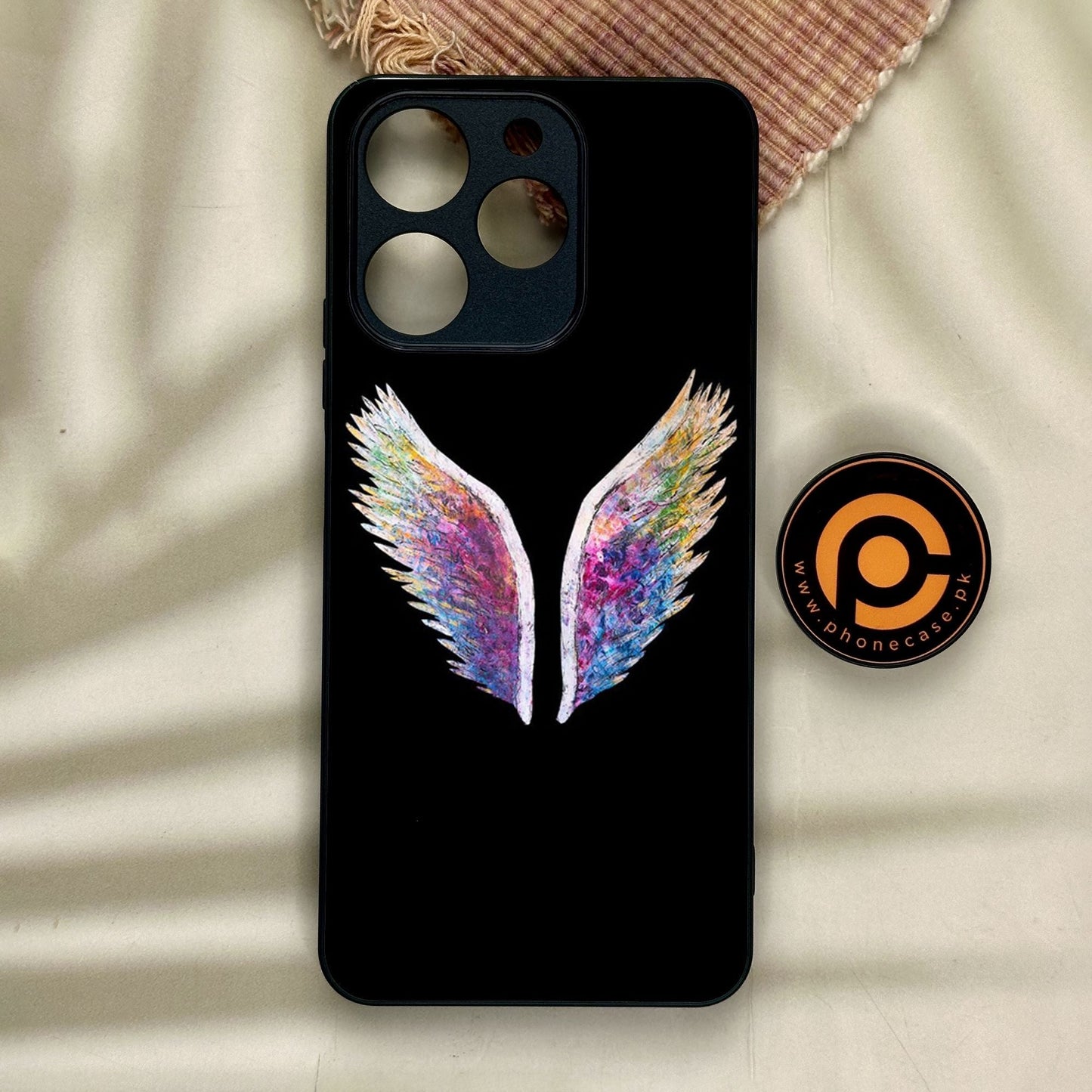 Realme Note 70 - Angel Wings Design 3 - Premium Metal Printed Soft Bumper Shock Proof Case