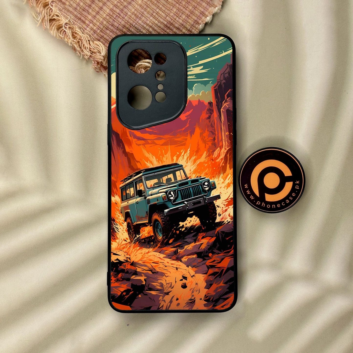 Oppo Find X5 Pro - Jeep Offroad - Premium Metal Printed Soft Bumper Shock Proof Case