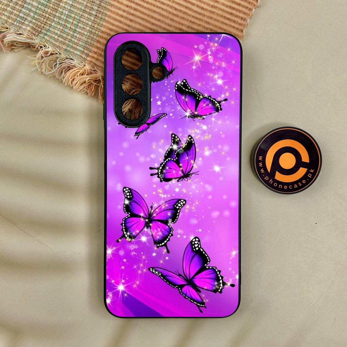 Samsung Galaxy A17 - Butterflies Design 8 - Premium Metal Printed Soft Bumper Shock Proof Case