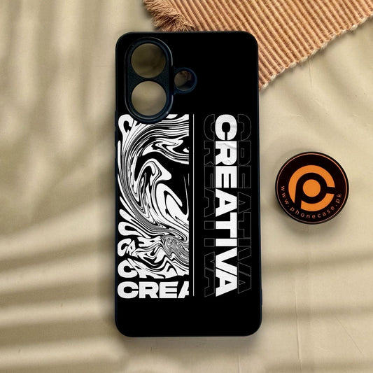 Vivo V60 Lite  - Creative - Premium Metal Printed Soft Bumper Shock Proof Case