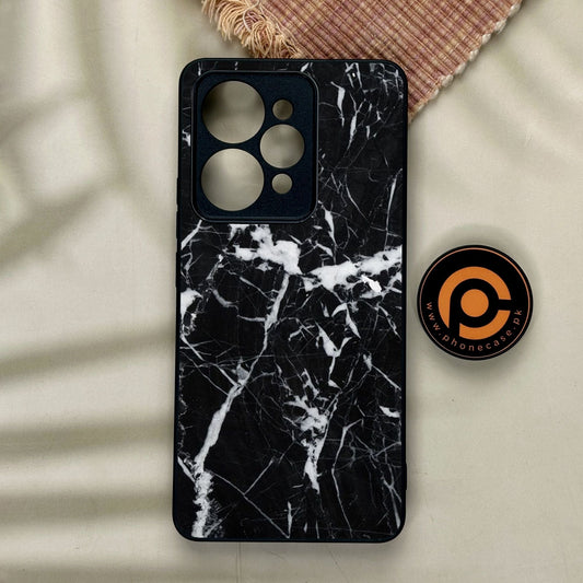 Realme 15 Pro - Black Marble Design 6 - Premium Metal Printed Soft Bumper Shock Proof Case