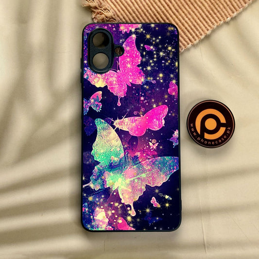 Samsung Galaxy A07 - Butterflies Design 9 - Premium Metal Printed Soft Bumper Shock Proof Case