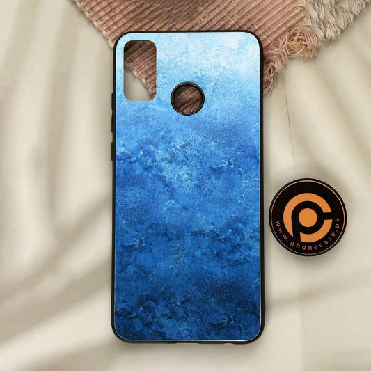 Honor 9X Lite - Blue Marble Design 2 - Premium Metal Printed Soft Bumper Shock Proof Case