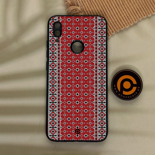 Redmi Note 7 - Ajrak Design 12 - Premium Metal Printed Soft Bumper Shock Proof Case