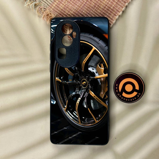 Oppo Reno 10 Pro Plus - Racing Car Red Blade Rim - Premium Metal Printed Soft Bumper Shock Proof Case