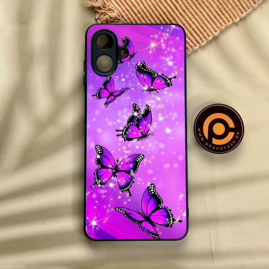 Samsung Galaxy A07 - Butterflies Design 8 - Premium Metal Printed Soft Bumper Shock Proof Case