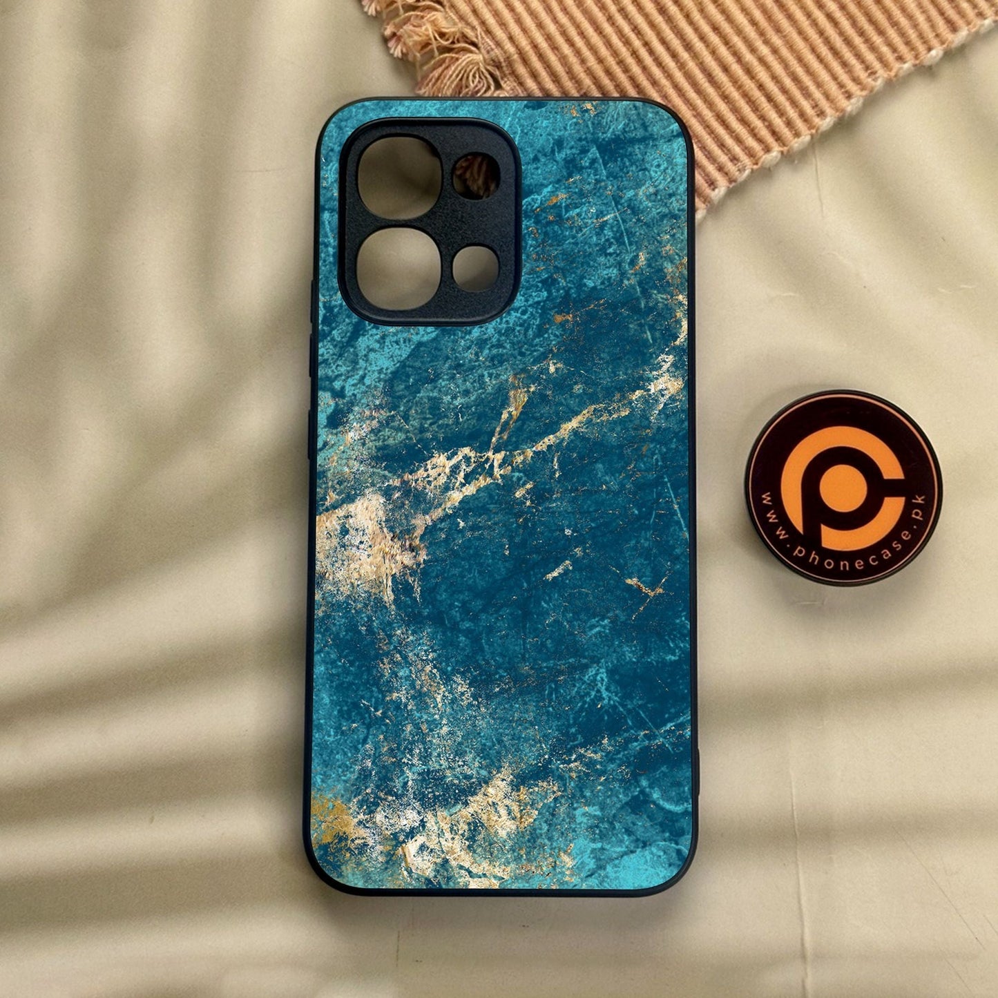 Oppo A6 Pro - Blue 2.0 Design 9 - Premium Metal Printed Soft Bumper Shock Proof Case