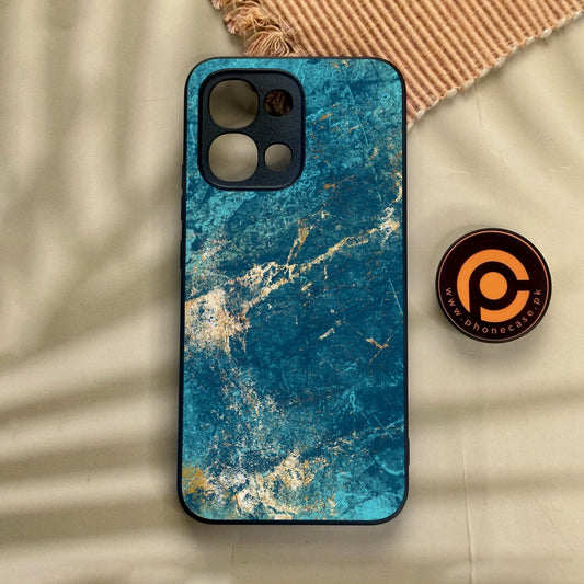 Oppo A6 Pro - Blue 2.0 Design 9 - Premium Metal Printed Soft Bumper Shock Proof Case