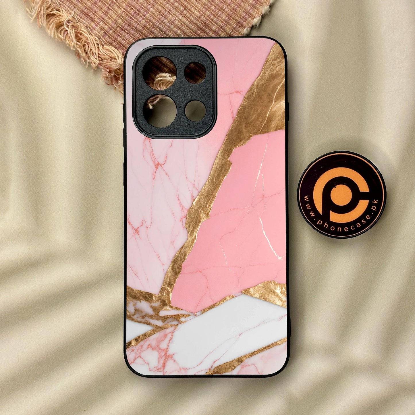 OnePlus 13T - Pink Marble 2.0 Design 2 - Premium Metal Printed Soft Bumper Shock Proof Case