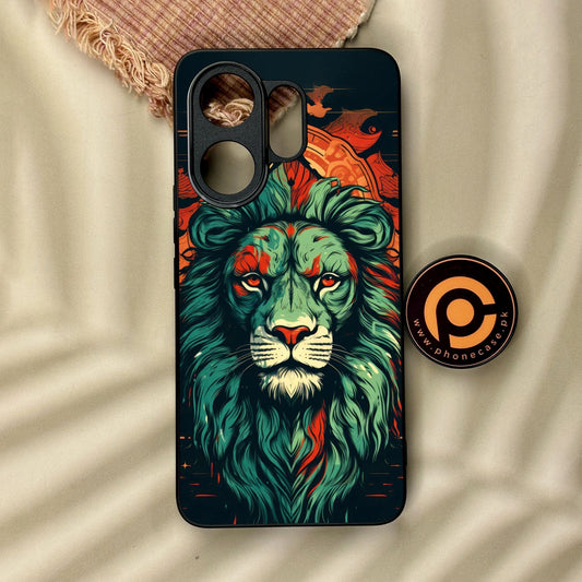 Vivo V60 - Tiger 2.0 Design 2 - Premium Metal Printed Soft Bumper Shock Proof Case