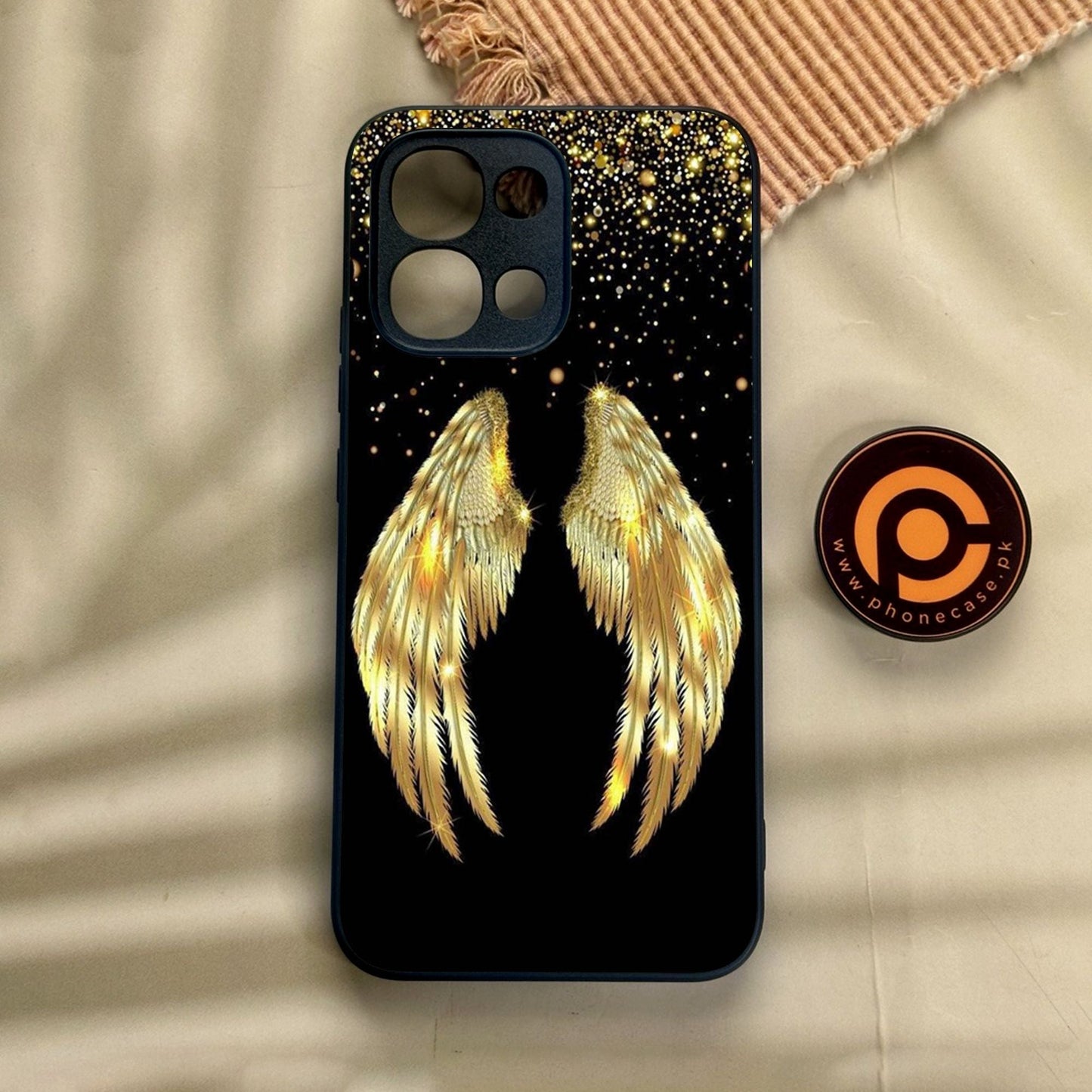 Oppo A6 Pro - Angel Wings Design 1 - Premium Metal Printed Soft Bumper Shock Proof Case