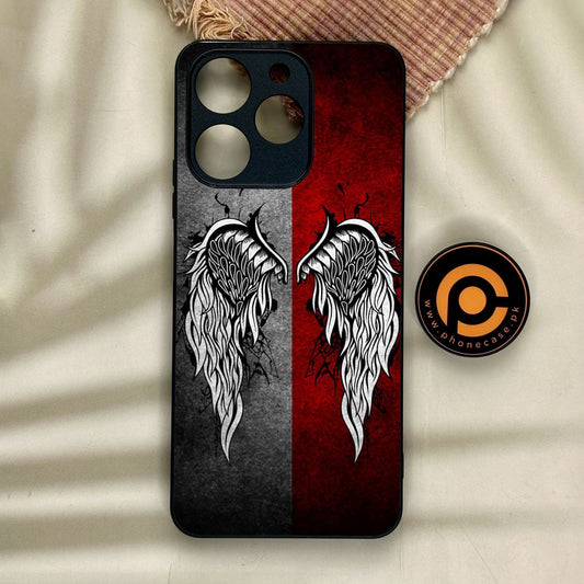 Realme Note 70 - Angel Wings Design 2 - Premium Metal Printed Soft Bumper Shock Proof Case