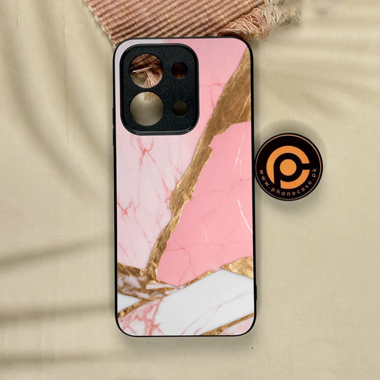 Xiaomi Redmi 15C - Pink Marble 2.0 Design 2 - Premium Metal Printed Soft Bumper Shock Proof Case