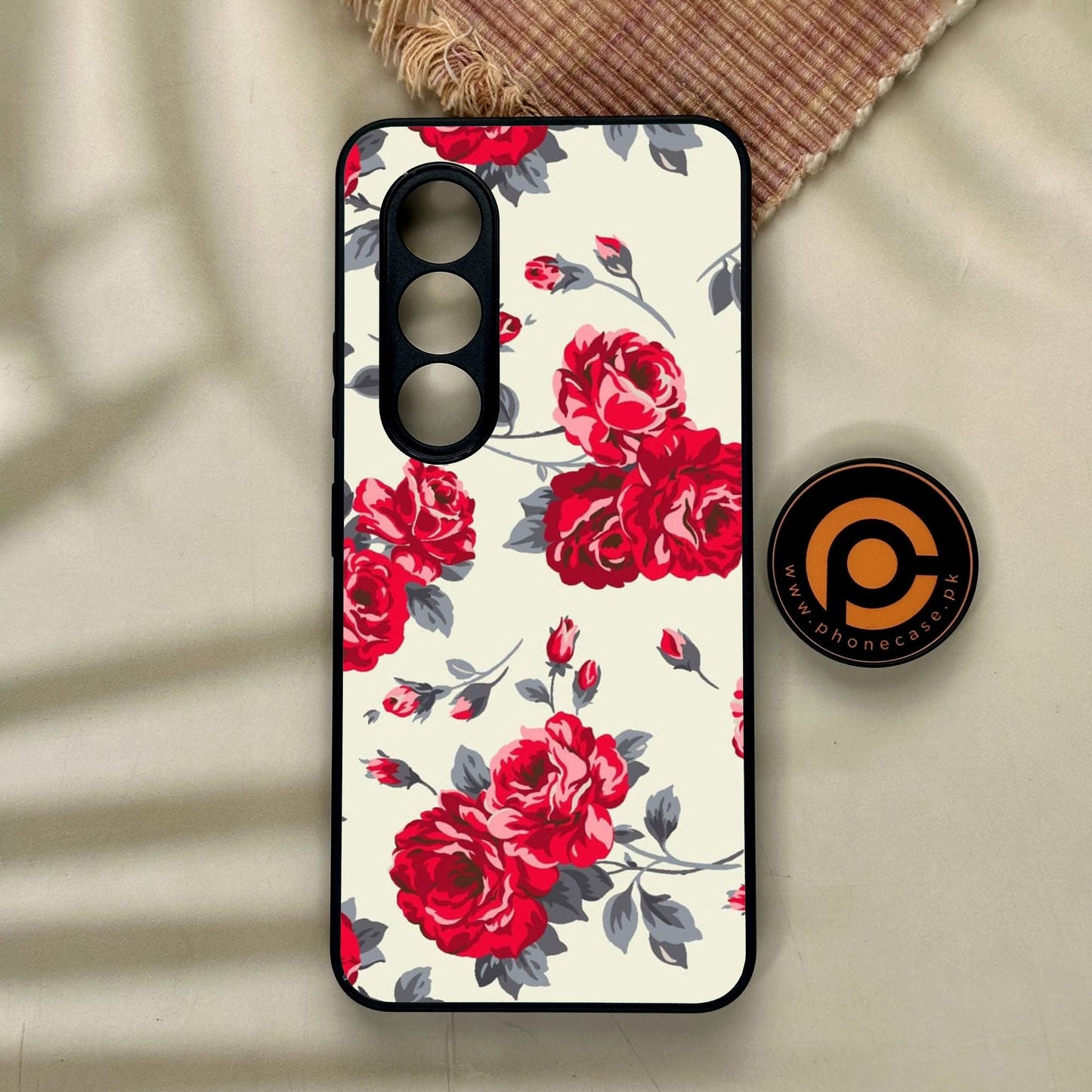 Itel S25 - Floral Series Design 8 - Premium Metal Printed Soft Bumper Shock Proof Case