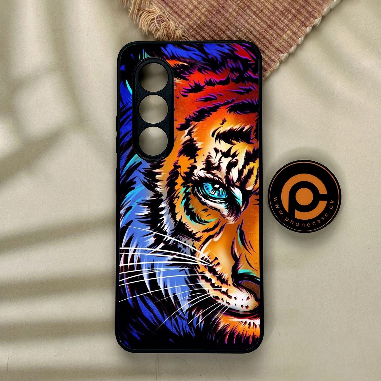 Itel S25 - Tiger Art - Premium Metal Printed Soft Bumper Shock Proof Case