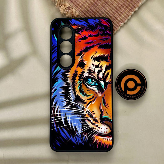 Itel S25 - Tiger Art - Premium Metal Printed Soft Bumper Shock Proof Case