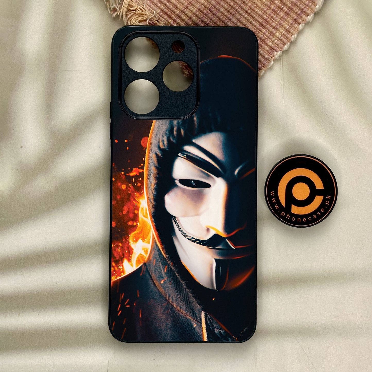 Realme Note 70 - Anonymous 2.0 Design 6 - Premium Metal Printed Soft Bumper Shock Proof Case