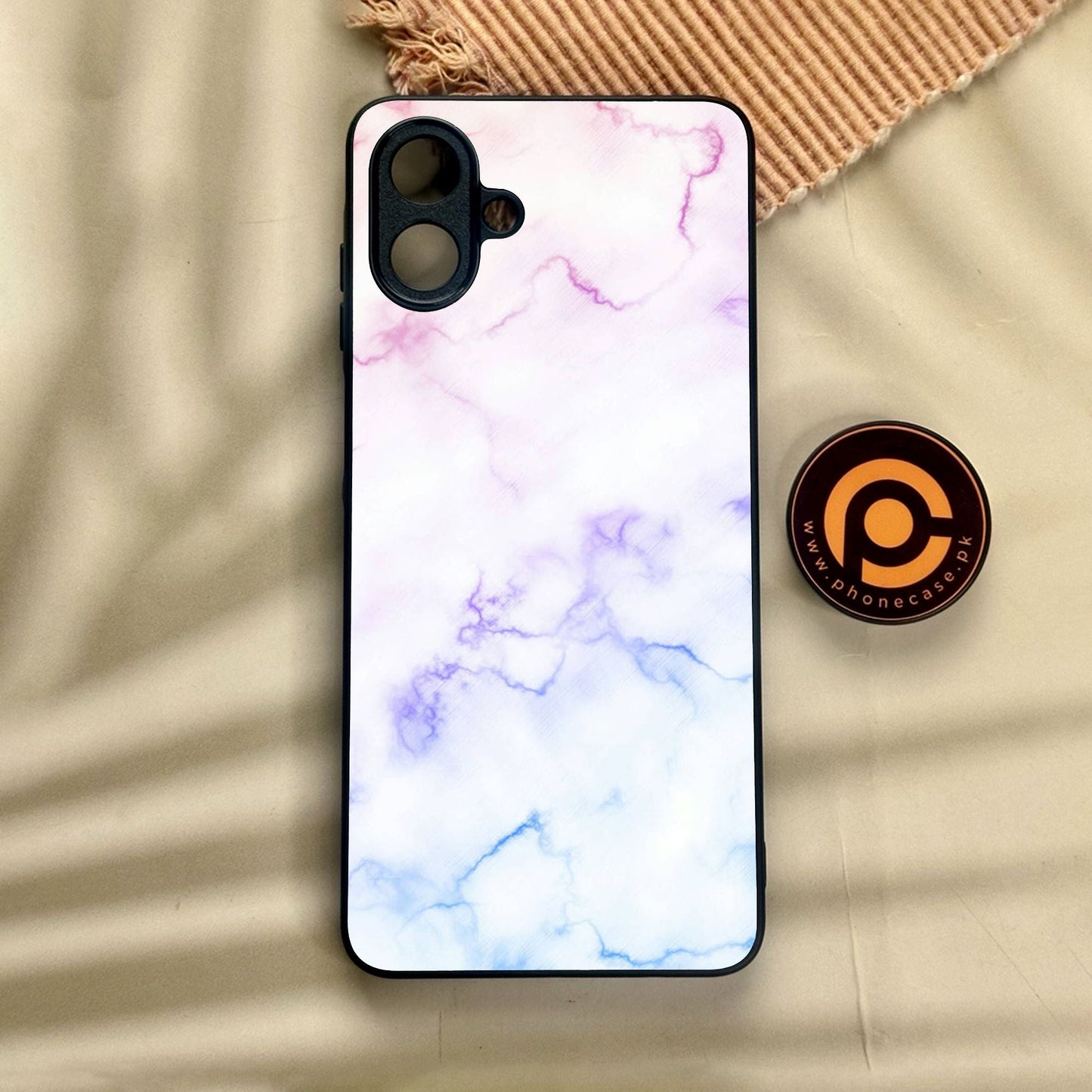 Samsung Galaxy A07 - White Design 2 - Premium Metal Printed Soft Bumper Shock Proof Case