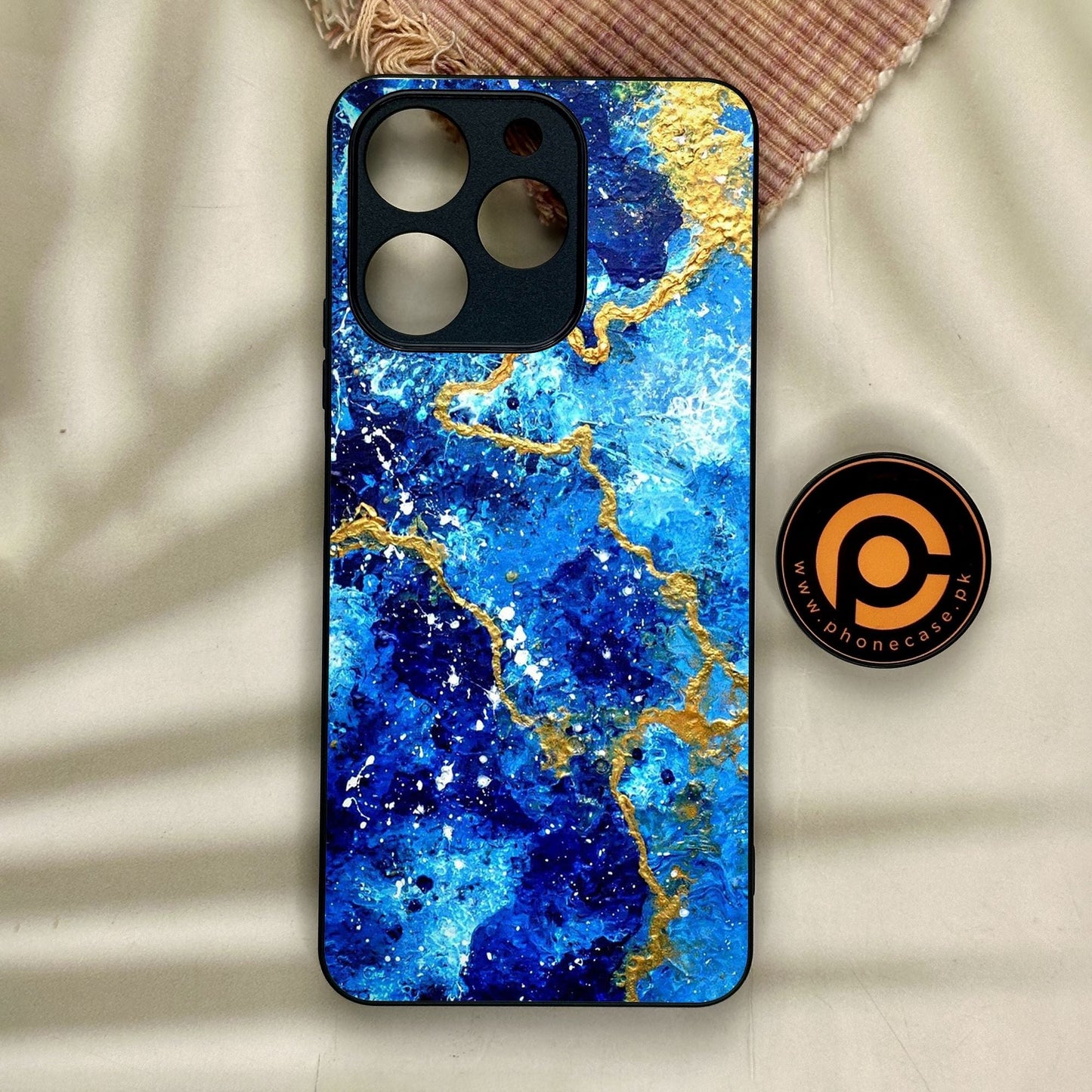 Realme Note 70 - Blue 2.0 Design 4 - Premium Metal Printed Soft Bumper Shock Proof Case