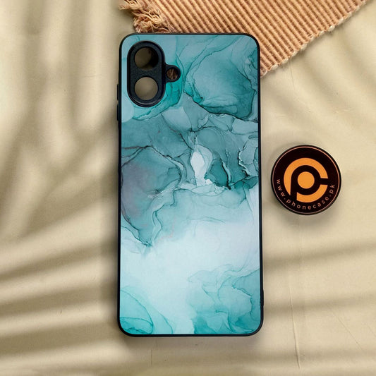 Samsung Galaxy A07 - Blue Marble Design 3 - Premium Metal Printed Soft Bumper Shock Proof Case