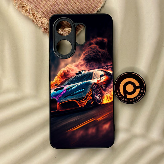 Vivo V60 - Racing Design 4 - Premium Metal Printed Soft Bumper Shock Proof Case