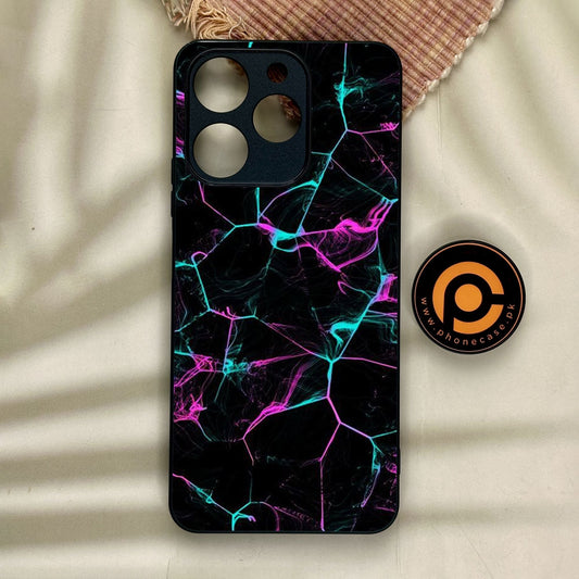 Realme Note 70 - Black Marble Design 9 - Premium Metal Printed Soft Bumper Shock Proof Case